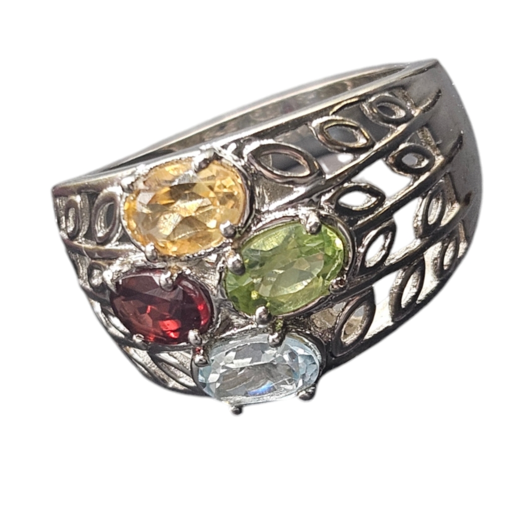 Multi-Gemstone Ring 28$